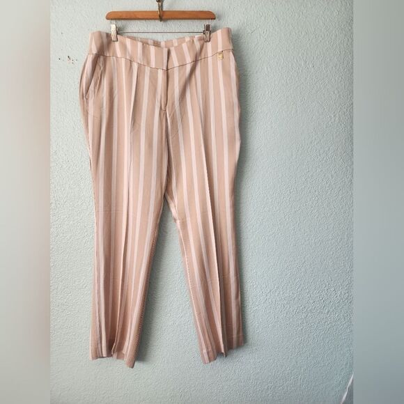 Anne Klein Tan Trousers with High-Waisted Design New - Picture 1 of 14